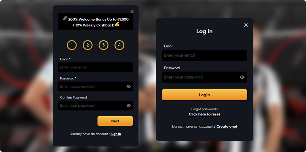 Instant Casino Login and Registration